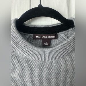 Michael Kors Monogram MK Sweater Crewneck in Gray | Quiet Luxury